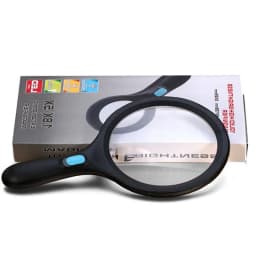 138 mm Big Lens Hand Held Illuminated 1.8x 5x Magnifying Glass Loupe Reading Magnifer for Low Vision Aids with 12 LED Light