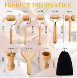 Wooden Face Massage Roller Facial Lifting Wrinkle Remover Face Anti-Cellulite Gua Sha Tool Facial Tissue Maderotherapy Roller
