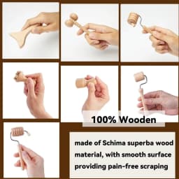 Wooden Face Massage Roller Facial Lifting Wrinkle Remover Face Anti-Cellulite Gua Sha Tool Facial Tissue Maderotherapy Roller