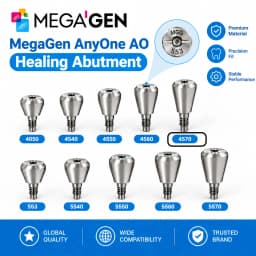 MegaGen AnyOne AO & AnyRidge AR Healing Abutment AO Straight Ti-Base Composite Abutment Dental Implant Prosthetic Components