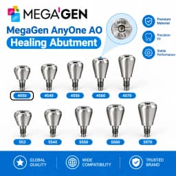 MegaGen AnyOne AO & AnyRidge AR Healing Abutment AO Straight Ti-Base Composite Abutment Dental Implant Prosthetic Components