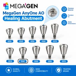 MegaGen AnyOne AO & AnyRidge AR Healing Abutment AO Straight Ti-Base Composite Abutment Dental Implant Prosthetic Components