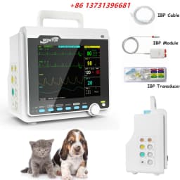 CONTEC Manufacture Veterinary VET Vital Signs Patient Monitor Multi-Parameter Use (Printer, IBP, Etco2,Carrying Bag Optional)
