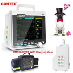 CONTEC Manufacture Veterinary VET Vital Signs Patient Monitor Multi-Parameter Use (Printer, IBP, Etco2,Carrying Bag Optional)