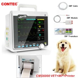 CONTEC Manufacture Veterinary VET Vital Signs Patient Monitor Multi-Parameter Use (Printer, IBP, Etco2,Carrying Bag Optional)