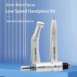 DEASIN Dental Inner Water Spray 1:1 Low Speed Turbine E- generator Contra Angle Blue ring Air motor Low speed handpiece