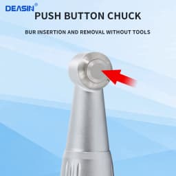 DEASIN Dental Inner Water Spray 1:1 Low Speed Turbine E- generator Contra Angle Blue ring Air motor Low speed handpiece