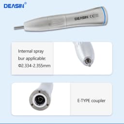 DEASIN Dental Inner Water Spray 1:1 Low Speed Turbine E- generator Contra Angle Blue ring Air motor Low speed handpiece