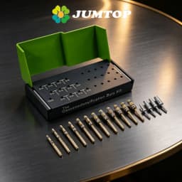 17Pcs/Set Dental Osseodensification Bur Drills, Ridge Expansion Bone Cutting Drills for Surgical, Dentistry Implant Tools