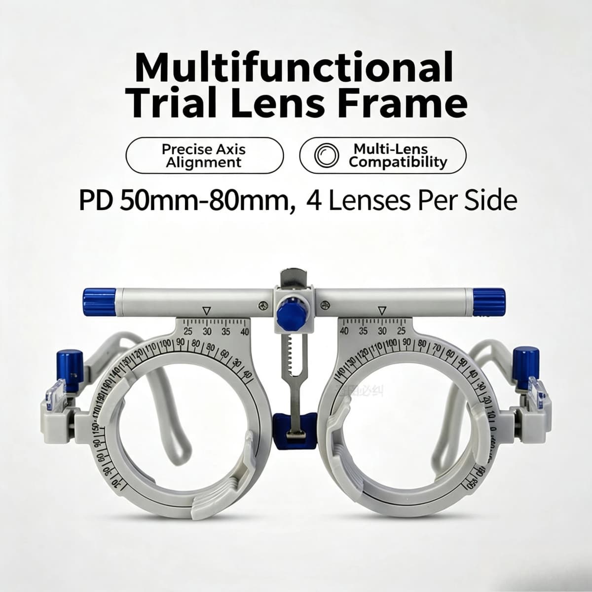 Adjustable Trial Lens Frame Titanium Alloy Ophthalmic Trial Frame PD 48-80mm Lightweight Optometry Eyeglasses Test Frame
