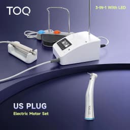 TOQ Official 3-in-1 Mini Dental Implant Motor Brushless Surgical Motor Compatible With 10 Contra Angle Handpieces Oral Maxilar