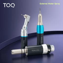 TOQ 2/4 Holes Pneumatic Air Turbine 3Pcs/Set Dental Low Speed Handpiece Kit Straight Handpiece Contra Angle Air Motor Colorful