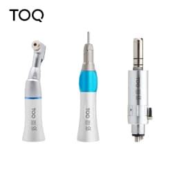 TOQ 2/4 Holes Pneumatic Air Turbine 3Pcs/Set Dental Low Speed Handpiece Kit Straight Handpiece Contra Angle Air Motor Colorful