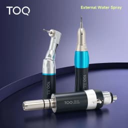 TOQ 2/4 Holes Pneumatic Air Turbine 3Pcs/Set Dental Low Speed Handpiece Kit Straight Handpiece Contra Angle Air Motor Colorful