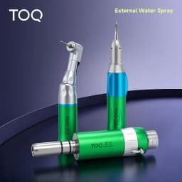 TOQ 2/4 Holes Pneumatic Air Turbine 3Pcs/Set Dental Low Speed Handpiece Kit Straight Handpiece Contra Angle Air Motor Colorful