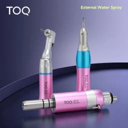 TOQ 2/4 Holes Pneumatic Air Turbine 3Pcs/Set Dental Low Speed Handpiece Kit Straight Handpiece Contra Angle Air Motor Colorful