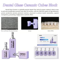 Aidite C14 HT/LT Lithium Disilicate CAD CAM Glass Ceramic Block for Chairside Veneer, Crown, Inlay & Onlay