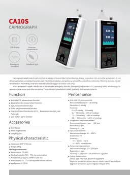 CONTEC Brand CA10S Capnograph ETCO2 Sidestream Patient Monitor CO2 SPO2 PR Respiratory Color