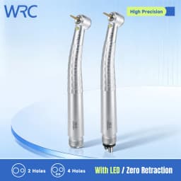 Dental LED High Speed Handpiece T7L Zero Retraction 4 Water Spray Push Button 2/4 Holes Air Turbine Handpiece for Dental Clinic