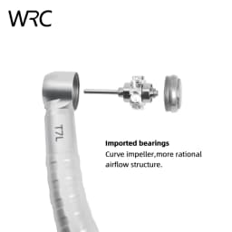 Dental LED High Speed Handpiece T7L Zero Retraction 4 Water Spray Push Button 2/4 Holes Air Turbine Handpiece for Dental Clinic