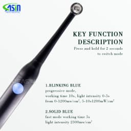 Dental Wireless LED Cure Light Lamp 1 Second Curing High Power Wide Spectrum 2200mW/Cm² Dentist Instrument