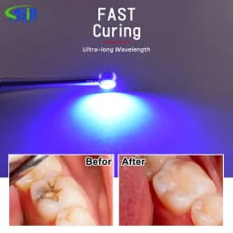 Dental Wireless LED Cure Light Lamp 1 Second Curing High Power Wide Spectrum 2200mW/Cm² Dentist Instrument