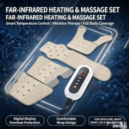 far infrared heat therapy set shoulder neck waist knee leg smart temp control heating sweat inducing massage beauty salon style