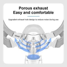 Yuwell YN03 Nasal Mask with Headgear Tube Silicon Gel Cushion for APAP CPAP Machine Sleep Apnea Anti Snoring Wide Field of View
