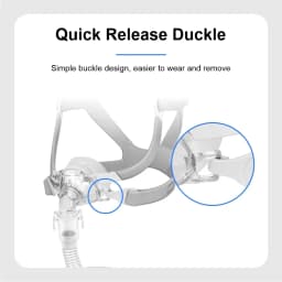 Yuwell YN03 Nasal Mask with Headgear Tube Silicon Gel Cushion for APAP CPAP Machine Sleep Apnea Anti Snoring Wide Field of View