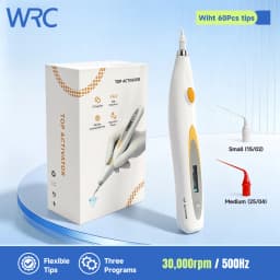 Dental Endo Sonic Activator 3 Modes Root Canal Irrigator with 60Pcs Flexible Tips Endo Activator for Endodontic Treatment