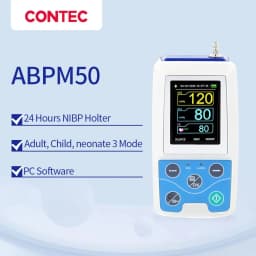 CONTEC ABPM50 24Hours Dynamic NIBP Holter Upper Arm Digital Blood Pressure Monitor with PC Software Adult Cuff/Large Adult Cuf