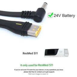 Resmed S11 Battery Cord Cable Plug Supply For ResMed AirSense 11 Machine Travelling on Airplane Train Vehicle Vacation Holiday