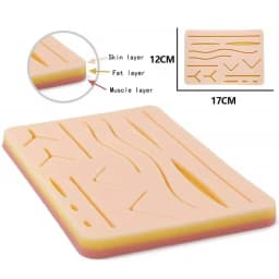 Suture Practice Kit Reusable Silicone Skin Suture Pad Surgical Training Complete Suture Instrument Set Teaching Model tool
