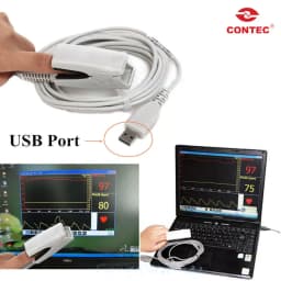 CONTEC Digital PC-Based Pulse Oximeter SPO2 Oxygen Monitor with PC Software And USB CMS-P for Medical Health Monitoring