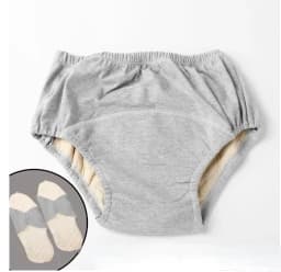 Adult Diaper Underwear Breathable Cotton Elderly Incontinence Leak-Proof Briefs Men Women Reusable Disability Care Triangle Pant