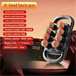 24/28/48/66 Heads Body Fascia Massage Gun High Frequency Vibration Strong Power Muscle Massager Neck Shoulder Waist Back Relax