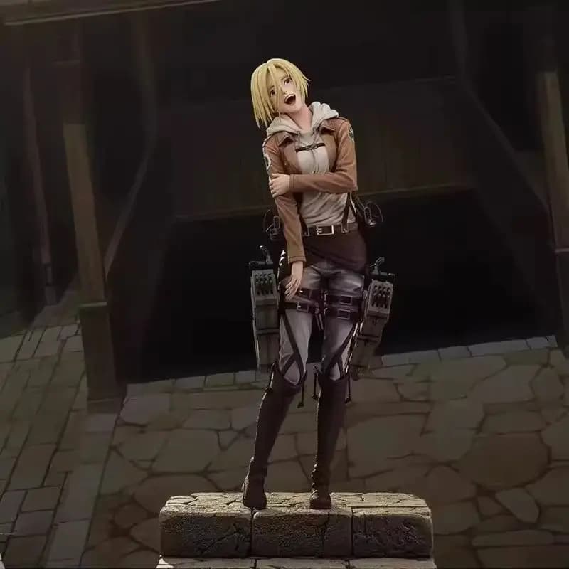 28cm Anime Attack On Titan Annie Leonhart Pvc Action Figures Window Display Toys Desktop Ornament Collectible Peripheral Gifts