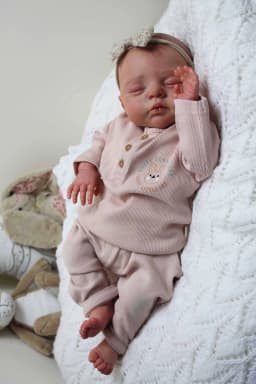 NPK 19-inch Newborn Irys Lifelike Reborn Baby Doll Hand-Painted Veins Soft Cloth Body Realistic Vinyl Skin Collectible Toy