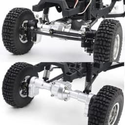 Aluminum Front Rear Portal Axle Complete Set+Brass Knuckle Cover For 1/24 1/18 FMS FCX24 Power Wagon K5 FCX18 LC80 RC Crawler