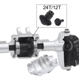 Aluminum Front Rear Portal Axle Complete Set+Brass Knuckle Cover For 1/24 1/18 FMS FCX24 Power Wagon K5 FCX18 LC80 RC Crawler