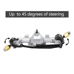Aluminum Front Rear Portal Axle Complete Set+Brass Knuckle Cover For 1/24 1/18 FMS FCX24 Power Wagon K5 FCX18 LC80 RC Crawler