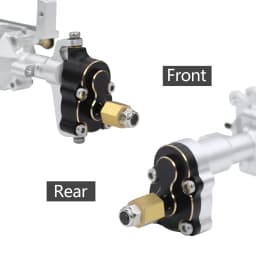 Aluminum Front Rear Portal Axle Complete Set+Brass Knuckle Cover For 1/24 1/18 FMS FCX24 Power Wagon K5 FCX18 LC80 RC Crawler