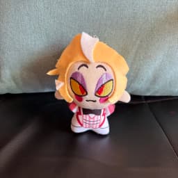 Super Cute 10cm Lovely Anime Animation Red Alastor Lucifer Morningstar Hazbin Hotel Plush Toys Funny Festival Gift Plushie Doll