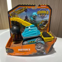 Original PAW Patrol Rubble & Crew Vehicle Truck Toy Motor Wheeler Mix Charger Truck with Collectible Action Figure Kids Toy