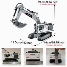 RC Excavator 14 Channel 3 IN 1 RC Engineering Car Remote Control Crawler Truck Alloy Excavator RC Model Car Toy Christmas Gift