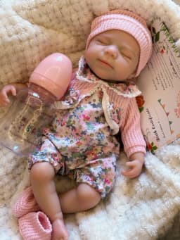 OtardDolls Can Open Mouth 13-Inch Pascale Soft Silicone Reborn Baby Doll - Handmade Newborn Girl Doll, Ideal Birthday Gift