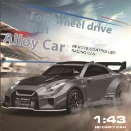 Macro Star D43 Full Proportion Remote Control Drift Car 1:43 Scale Alloy Gyro Four-Wheel Drive Flat Run Luminous Toy Model