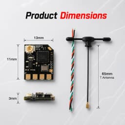 RadioMaster RP1 V2 ELRS Receiver 2.4G CRSF UART Nano RX With 65mm UFL Antenna Low Latency For FPV Quadcopter Fixed Wing RC Parts