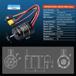 SURPASS HOBBY Brushless Sensored System 2IN1 1800KV Motor 40A ESC 2-3S IP67 For 1/10 Cars