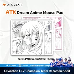 ATK Anime Gaming Mouse Pad FPS Large Neutral Balanced Esports Non-Slip PU Base Sink-Stitched Edges for Valorant Inspired Office